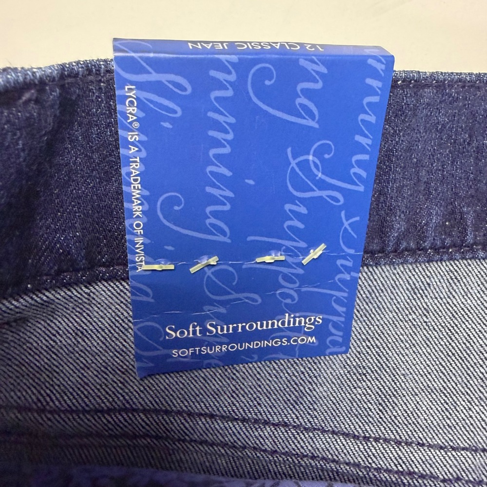 Women’s Dark Blue Straight-Leg Jeans Size 12 - Picture 6 of 13